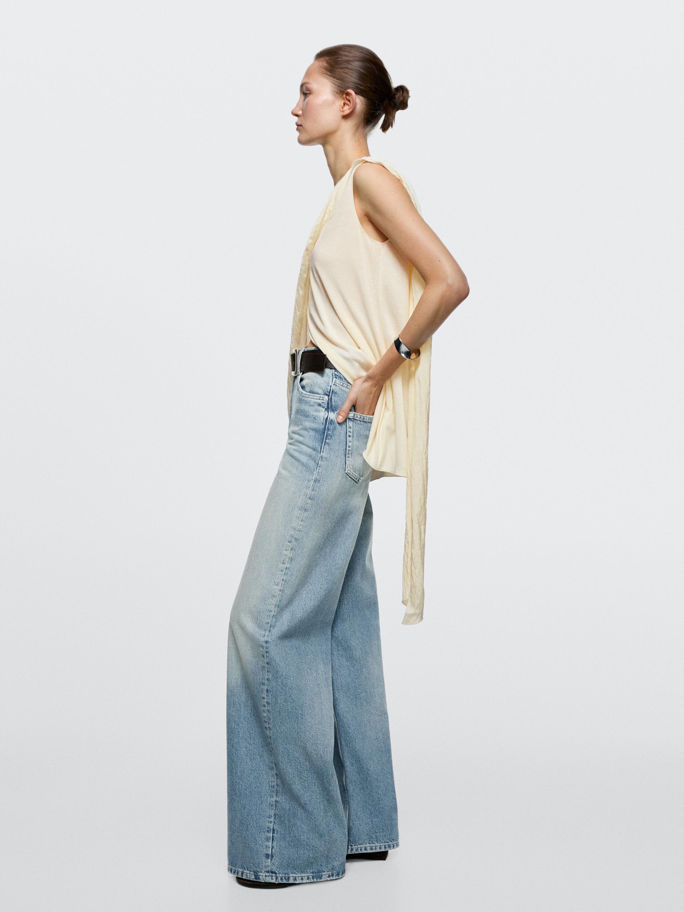 High-waist wide-leg jeans